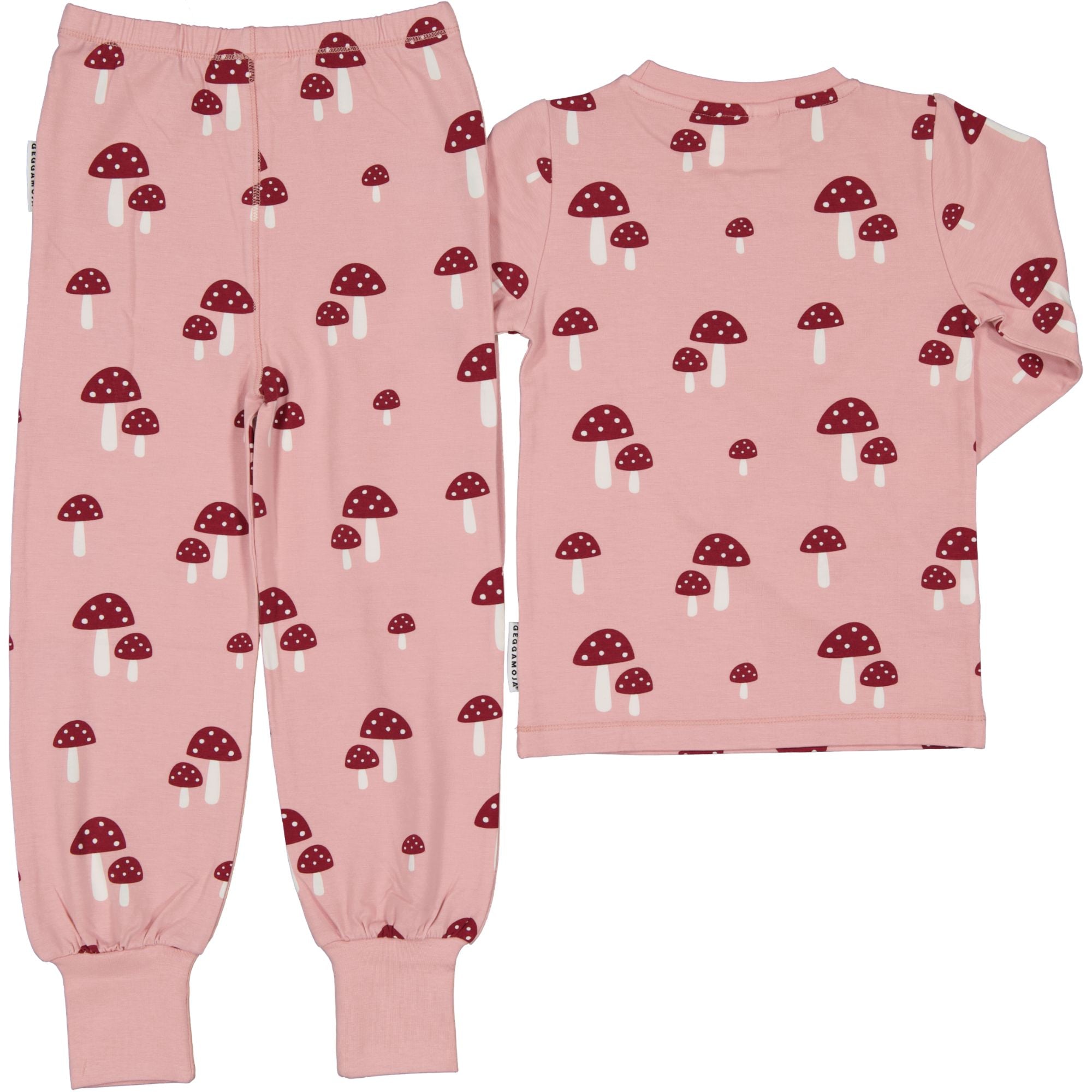 Pyjamas Tvådelad Bambu Pink Mushroom