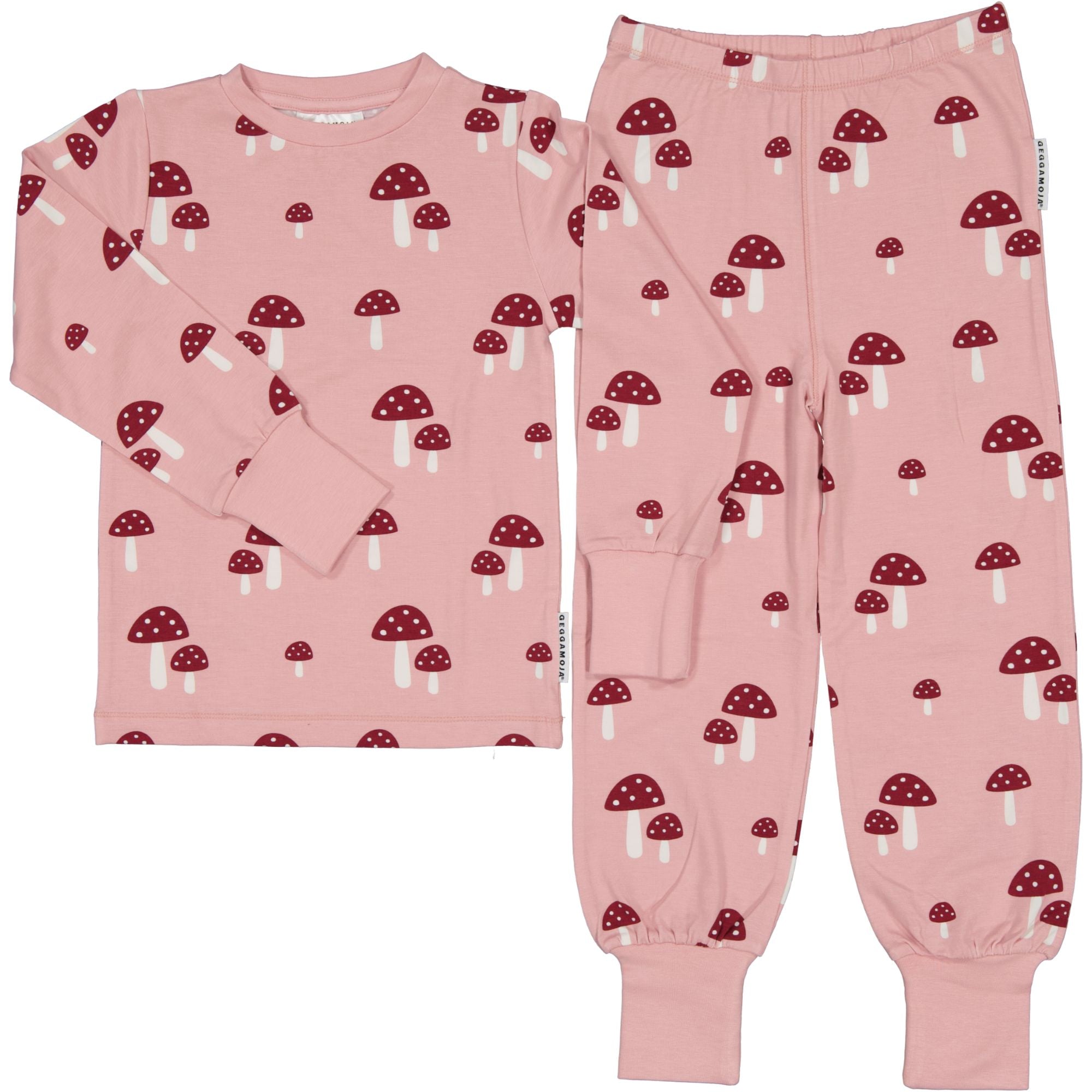 Pyjamas Tvådelad Bambu Pink Mushroom