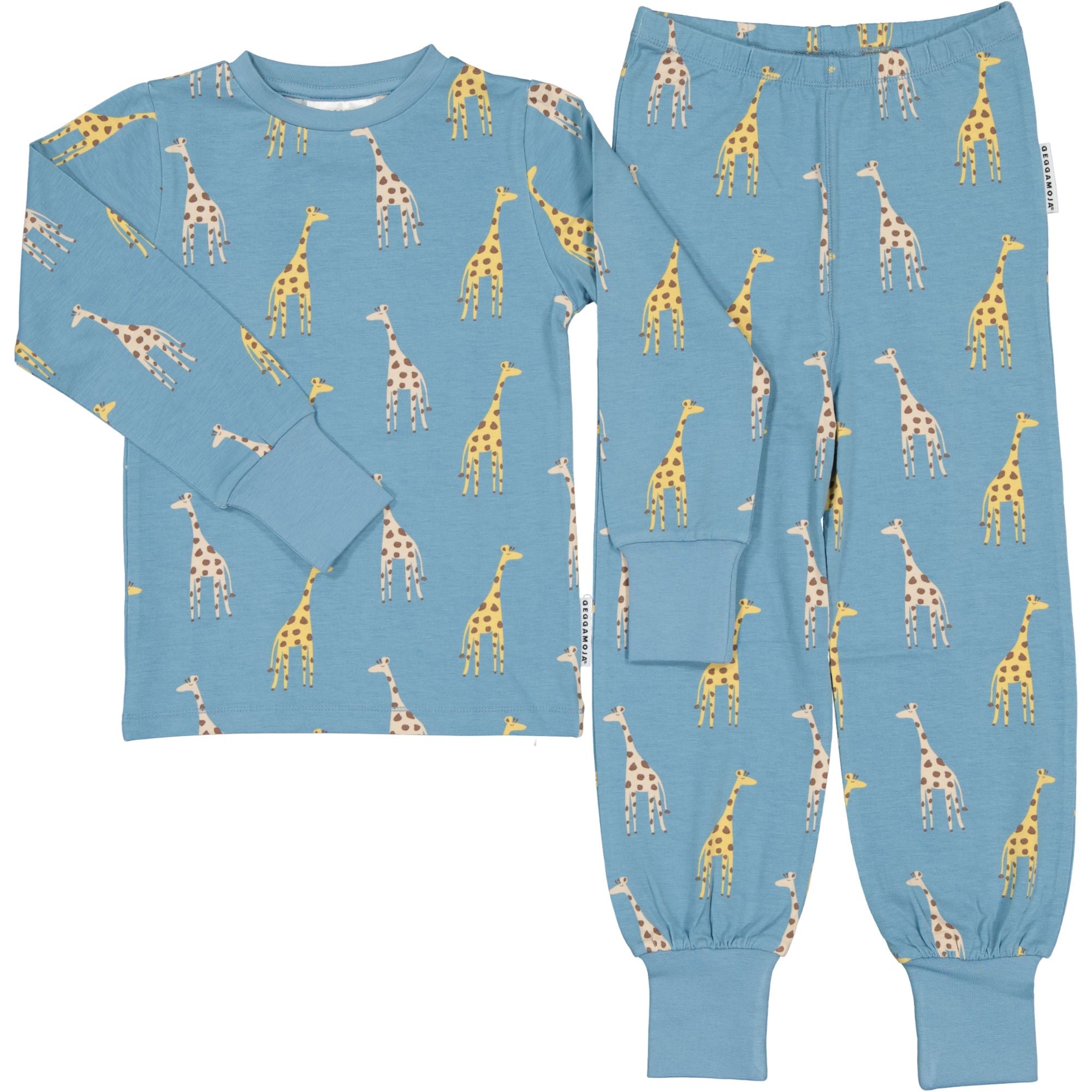 Pyjamas Tvådelad Bambu Blue Giraffe