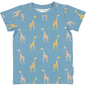 T-shirt Bambu Blue Giraffe