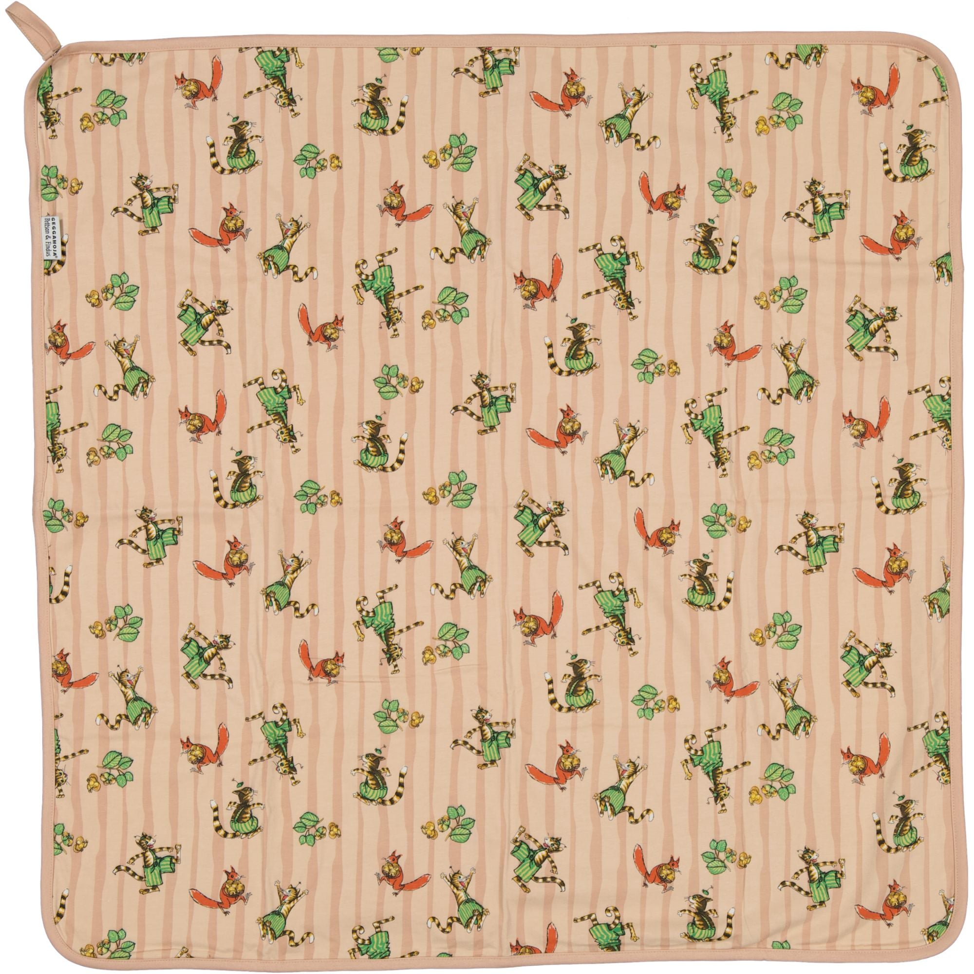 Babyfilt Pettson och Findus Pink Stripe