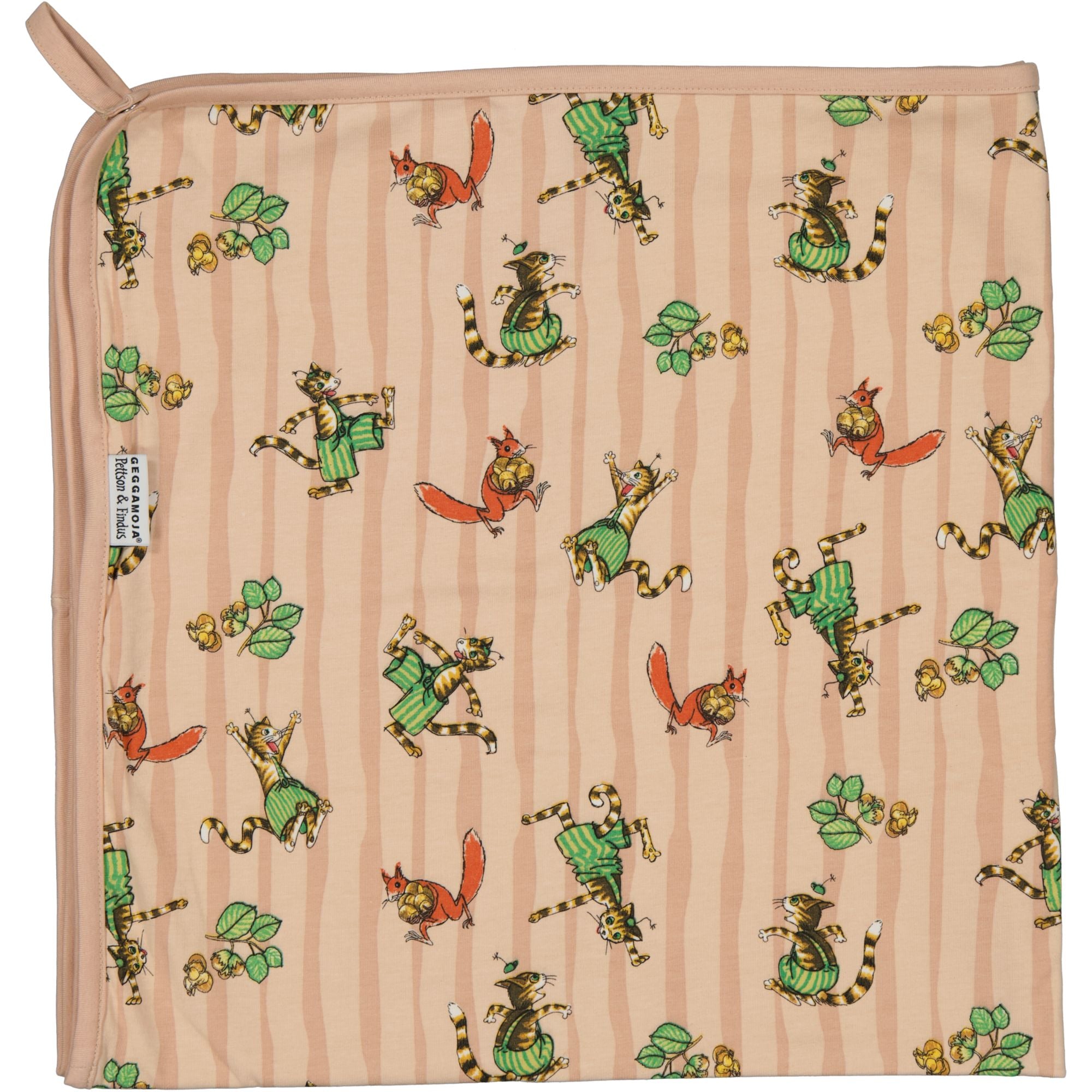 Babyfilt Pettson och Findus Pink Stripe
