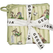 Babyfilt Pettson och Findus Green stripe