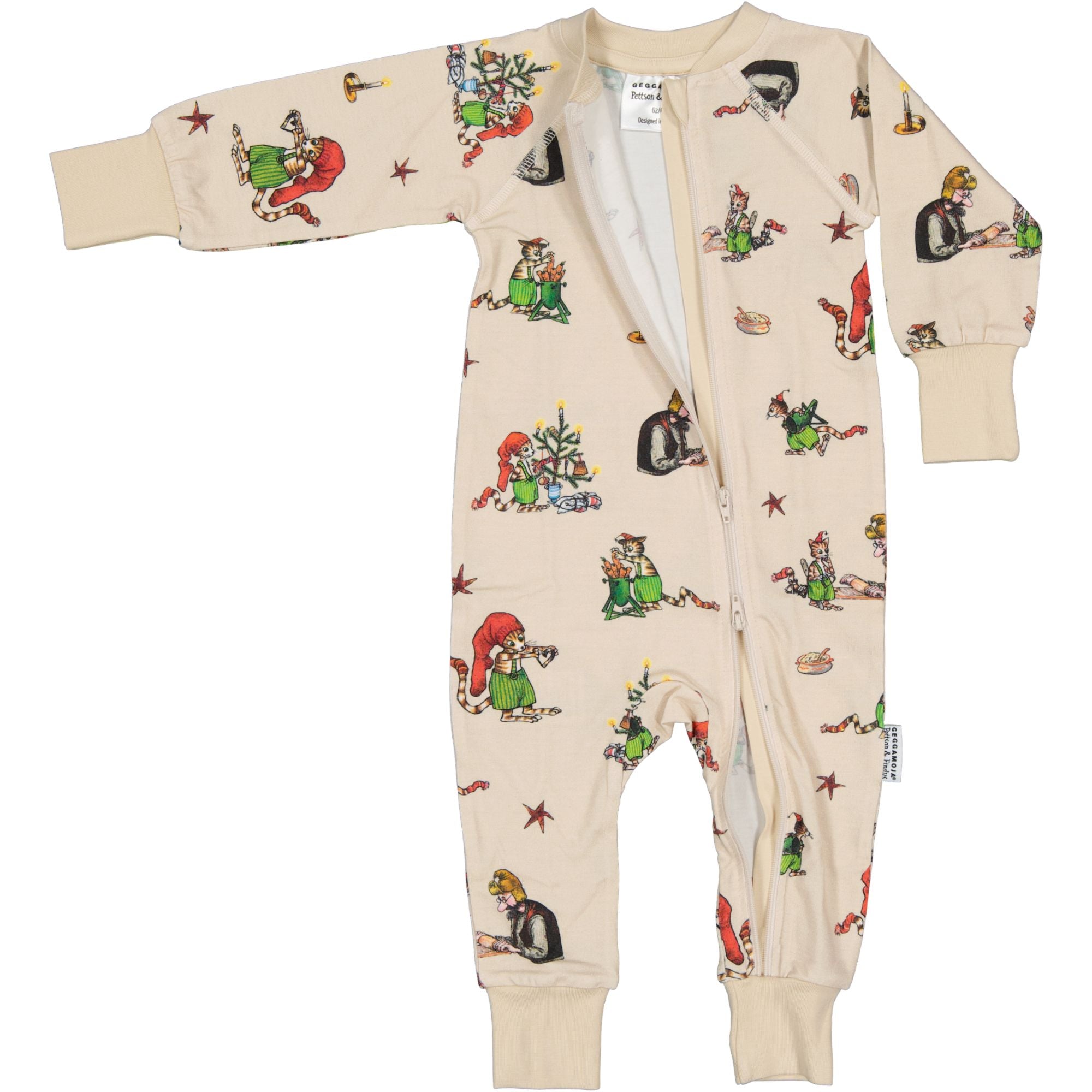 Julepyjamas Gubben og Katten Beige
