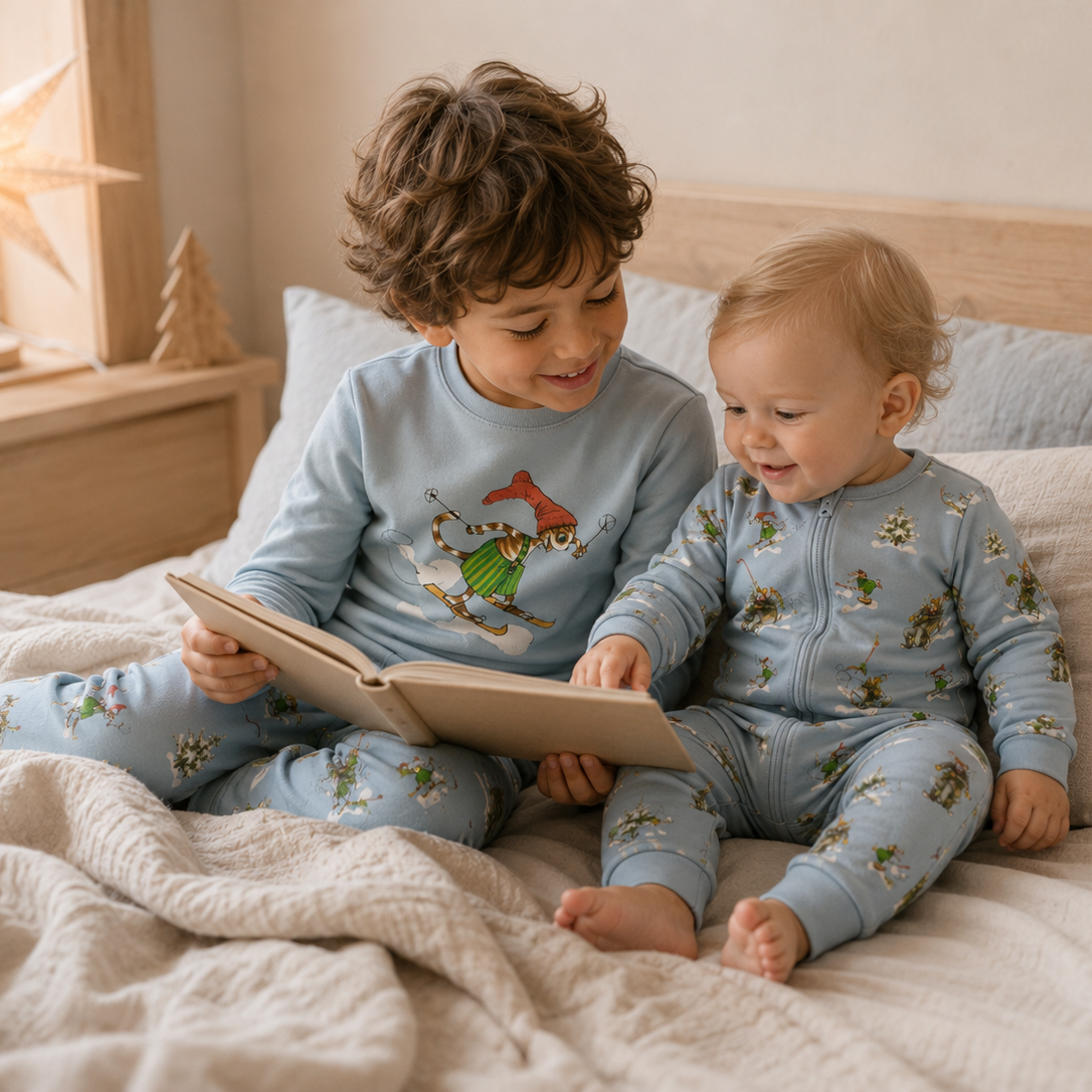 Pyjamas Tvådelad Pettson och Frosty Blue