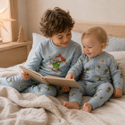 To-delt pyjamas Pettson og Frosty Blue