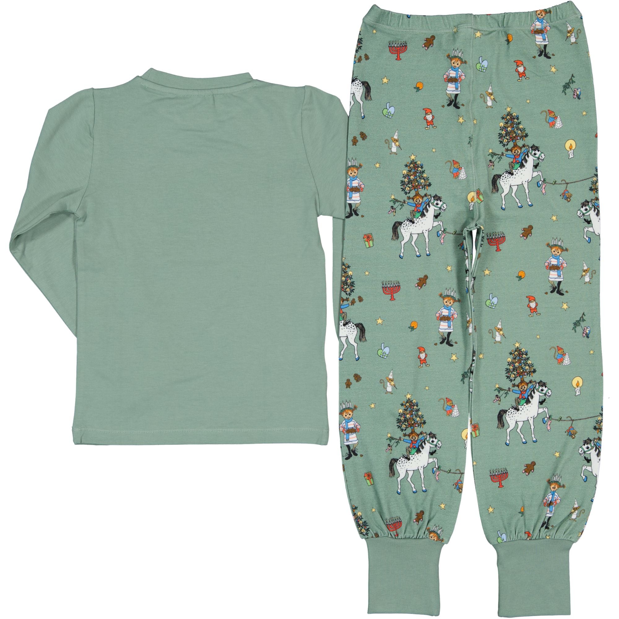 Pyjamas Tvådelad Pippi Långstrump Grön