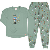 Pyjamas Vuxen Pippi Långstrump Grön