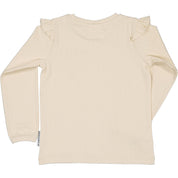 Tröja med volang Beige