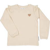 Tröja med volang Beige