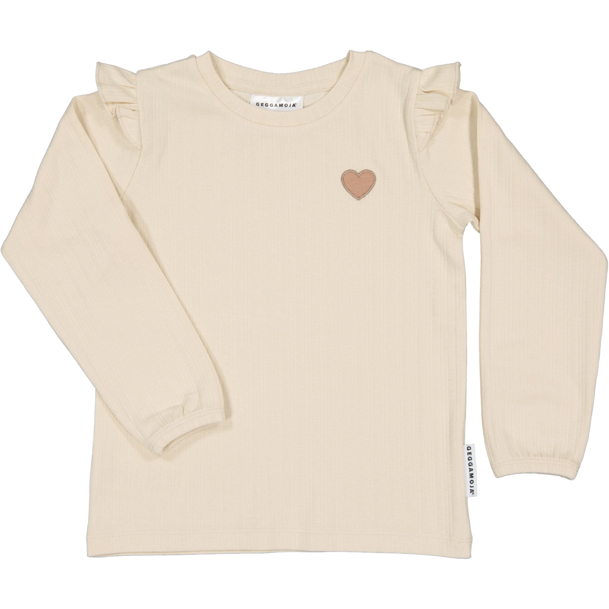 Tröja med volang Beige