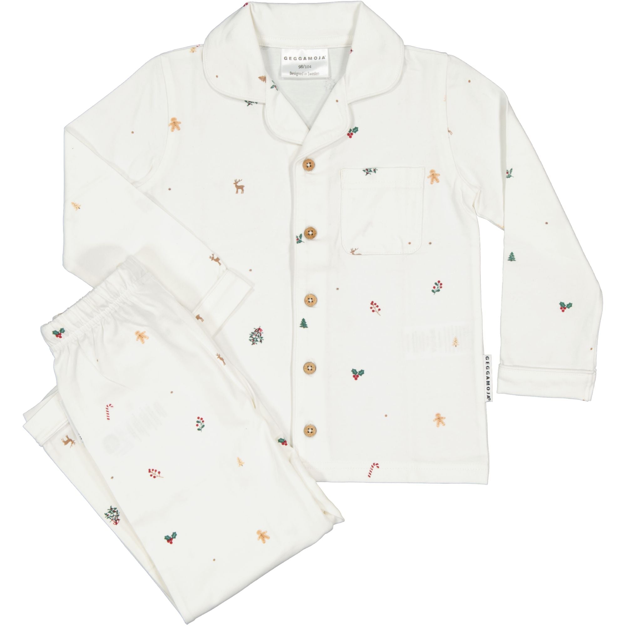 Pyjamas Tvådelad Holiday Icons Beige
