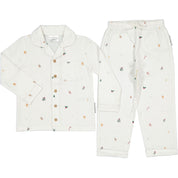 Pyjamas Tvådelad Holiday Icons Beige