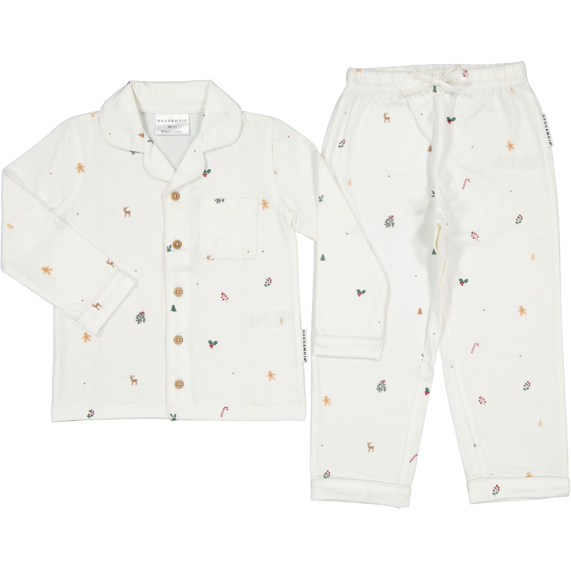 Pyjamas Tvådelad Holiday Icons Beige