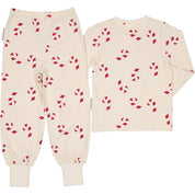 Pyjamas Tvådelad Candycane Beige