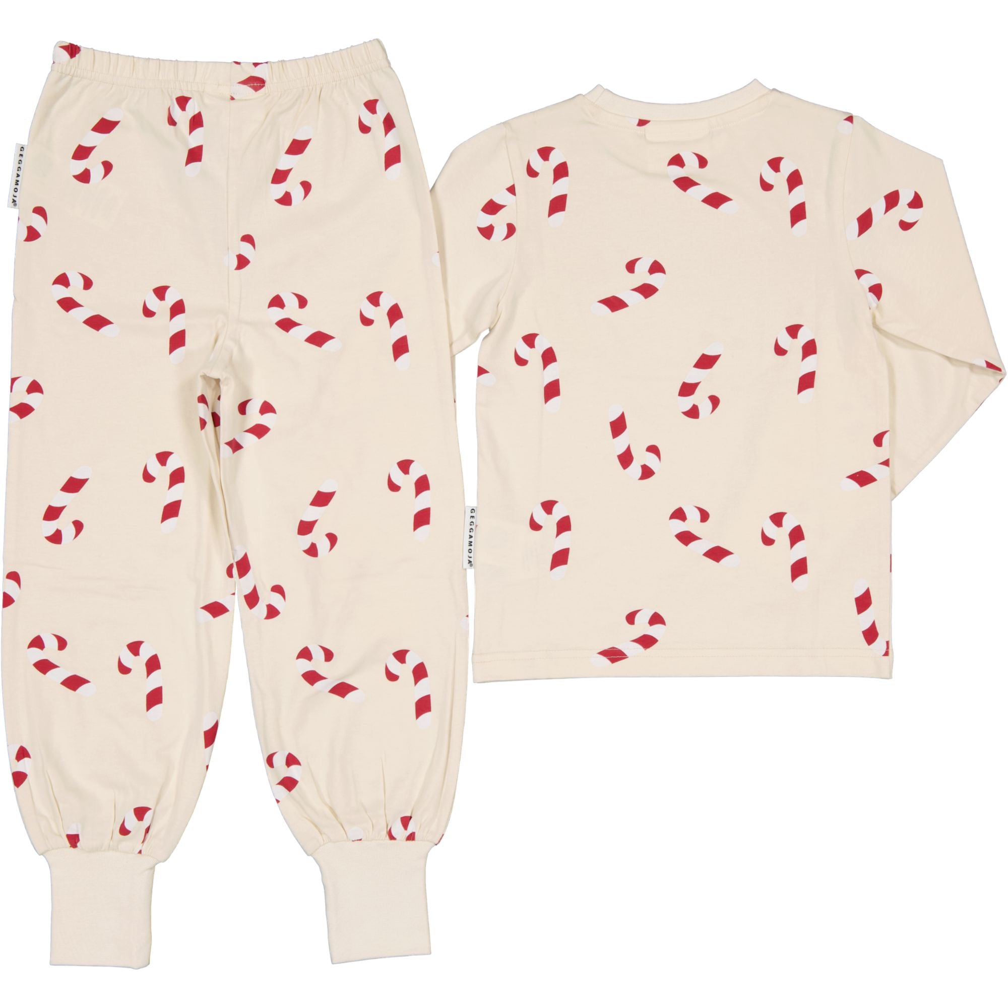 Pyjamas Tvådelad Candycane Beige