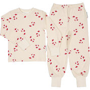 Pyjamas Tvådelad Candycane Beige