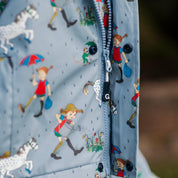 Fleece-lined rain set Pippi Longstocking Denim blue