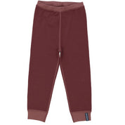 Baselayer pants Merino wool Burgundy