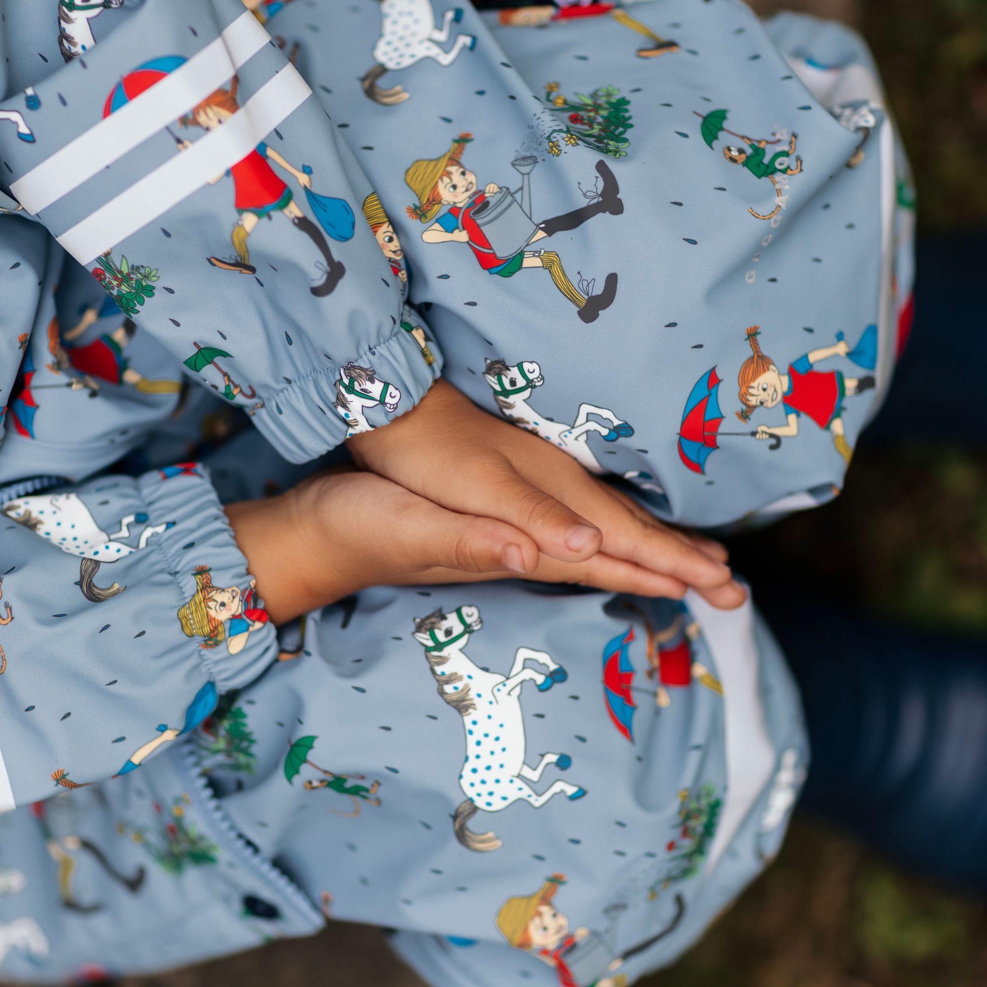 Fleece-lined rain set Pippi Longstocking Denim blue