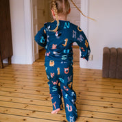 Zweiteiliger Pyjama Bambus Tierbuchstaben