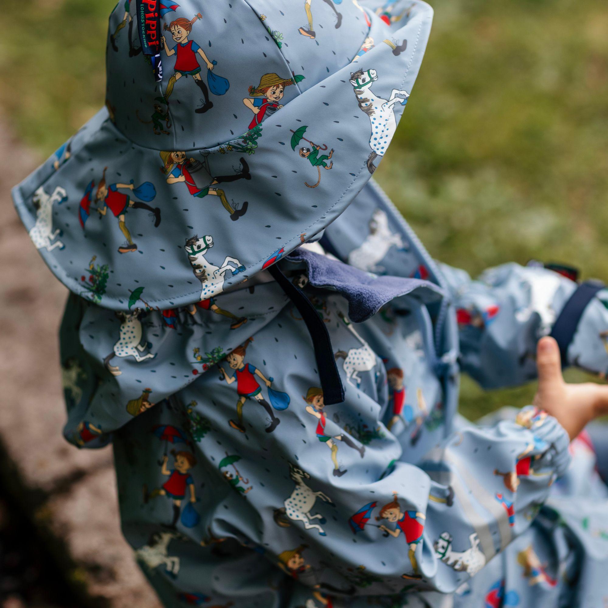 Fleece-lined rain set Pippi Longstocking Denim blue