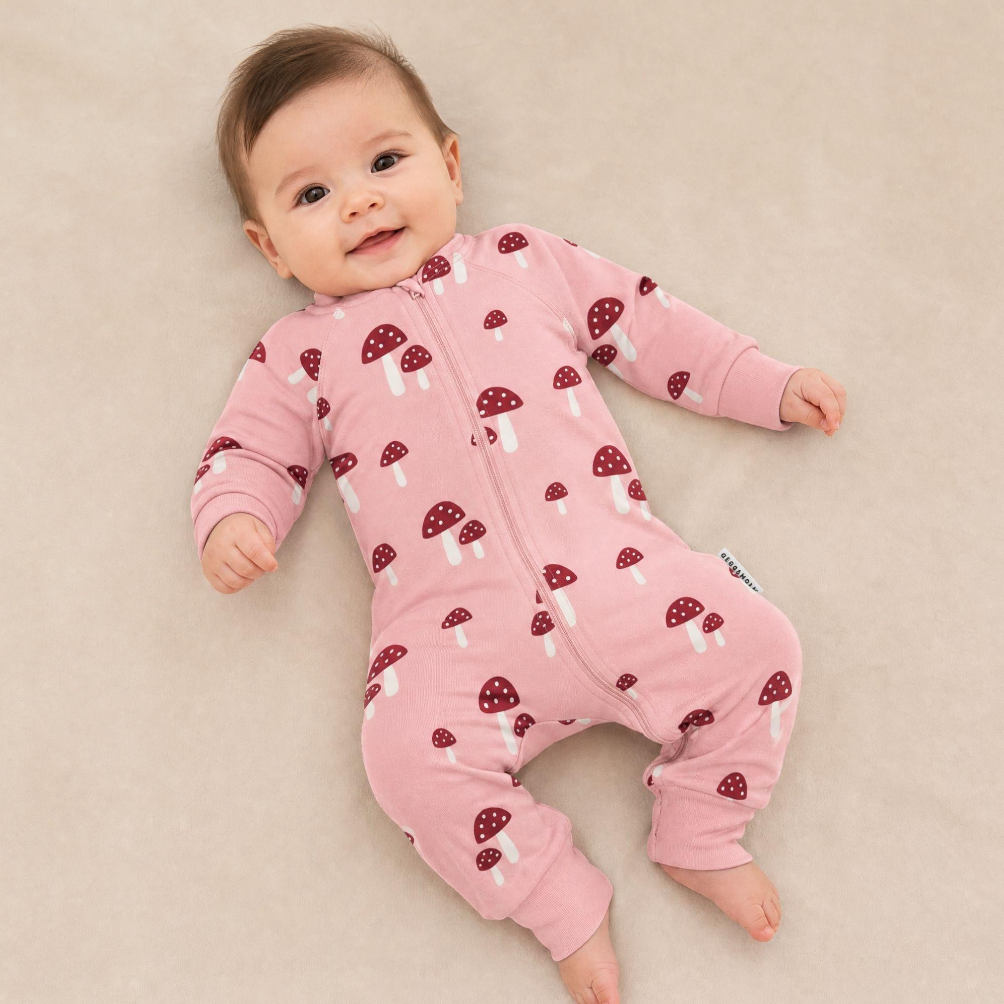 Pyjamas Bambu Pink Mushroom