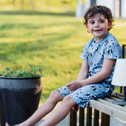 Pyjamas-set Bambu Bulldog Blå