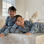 Pyjamas todelt Bambus Bulldog Blå