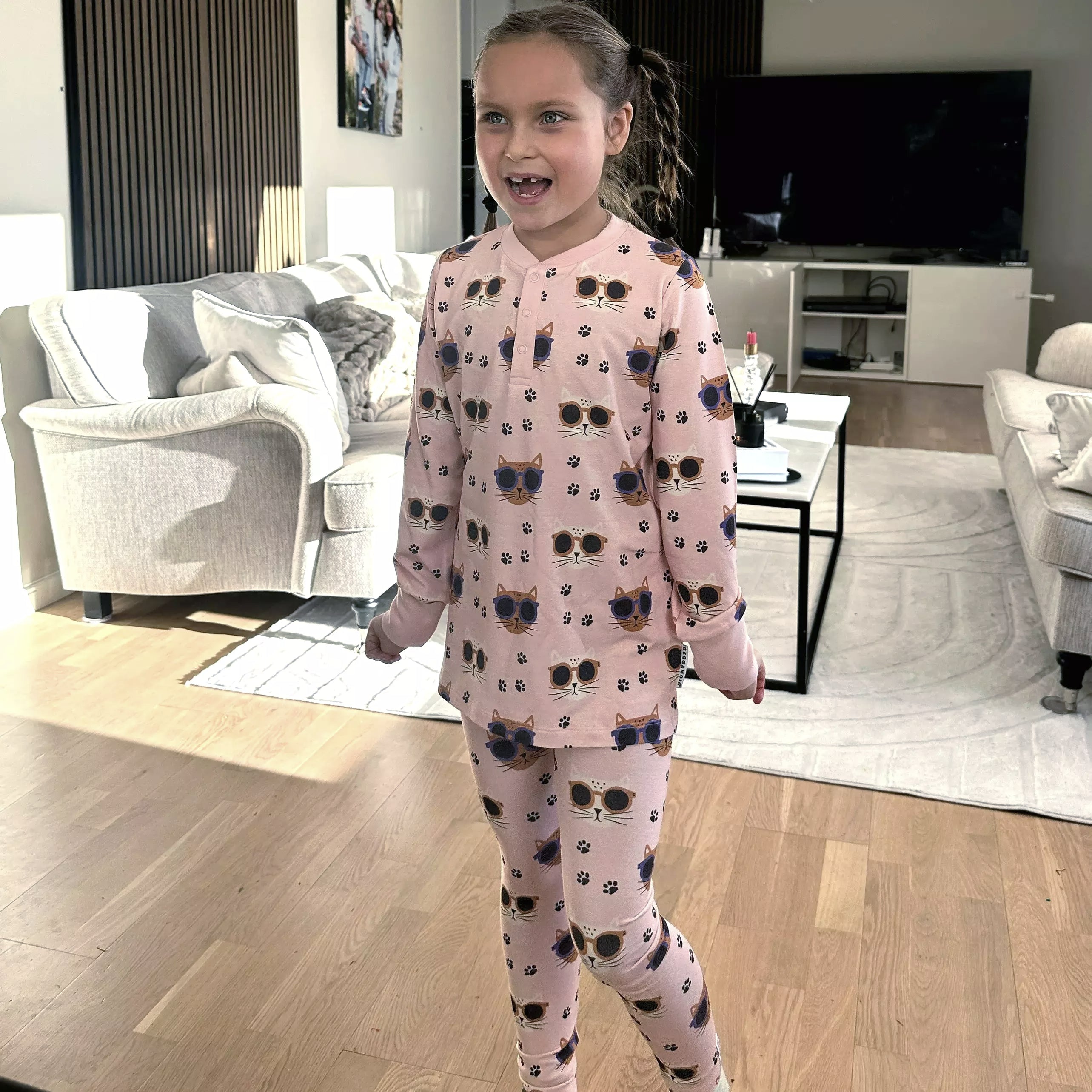 Farsfarströja Bambu Cool Cats Rosa