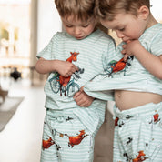 Pyjamas-set Mamma Mu och Kråkan Mint/Vit