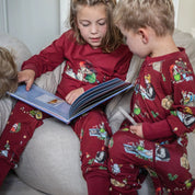 Pyjamas tvådelad Pettson och Findus Röd