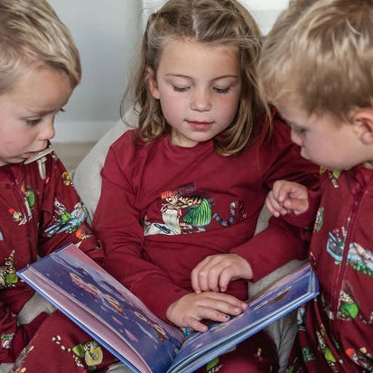 Pyjamas tvådelad Pettson och Findus Röd