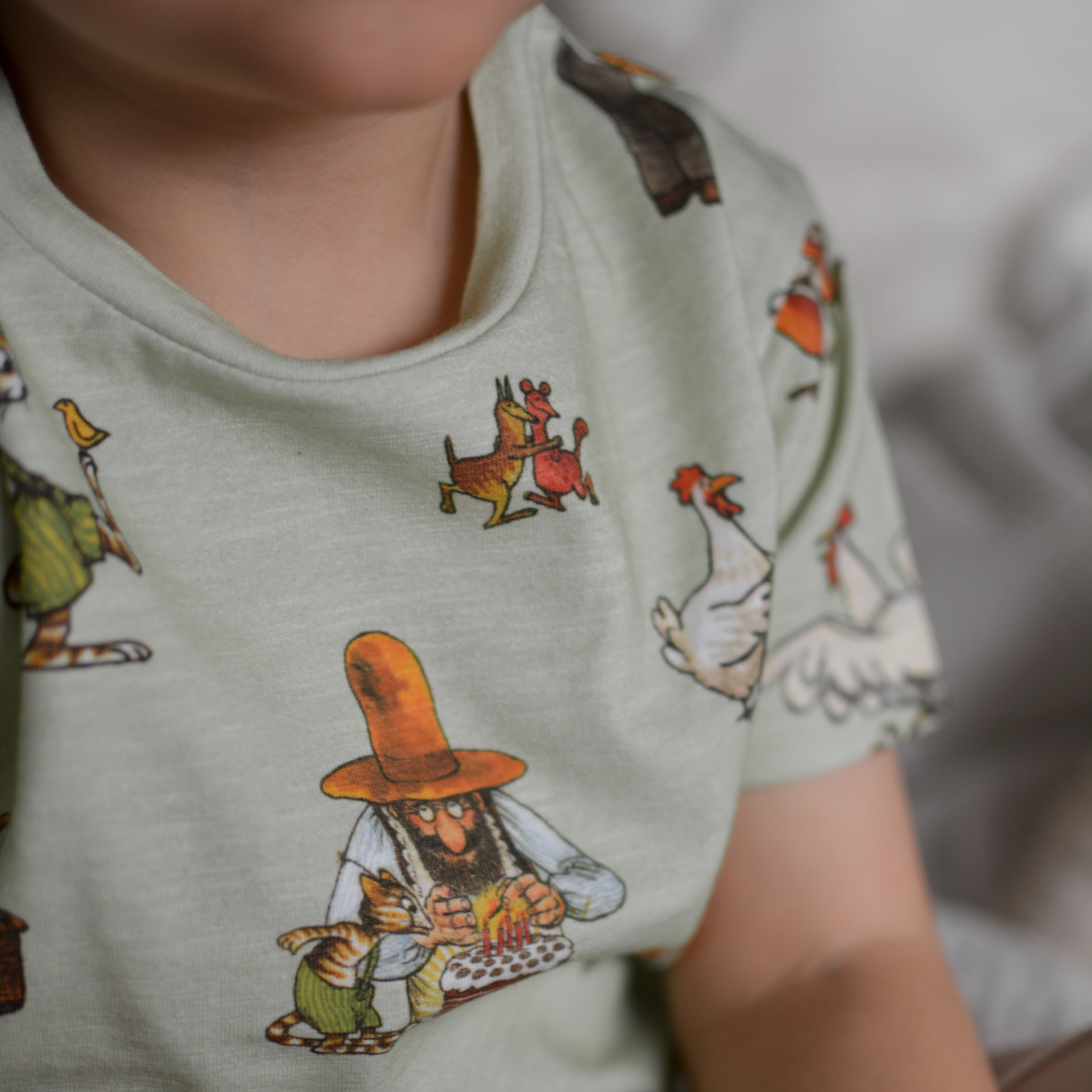 T-Shirt Pettersson und Findus Grün