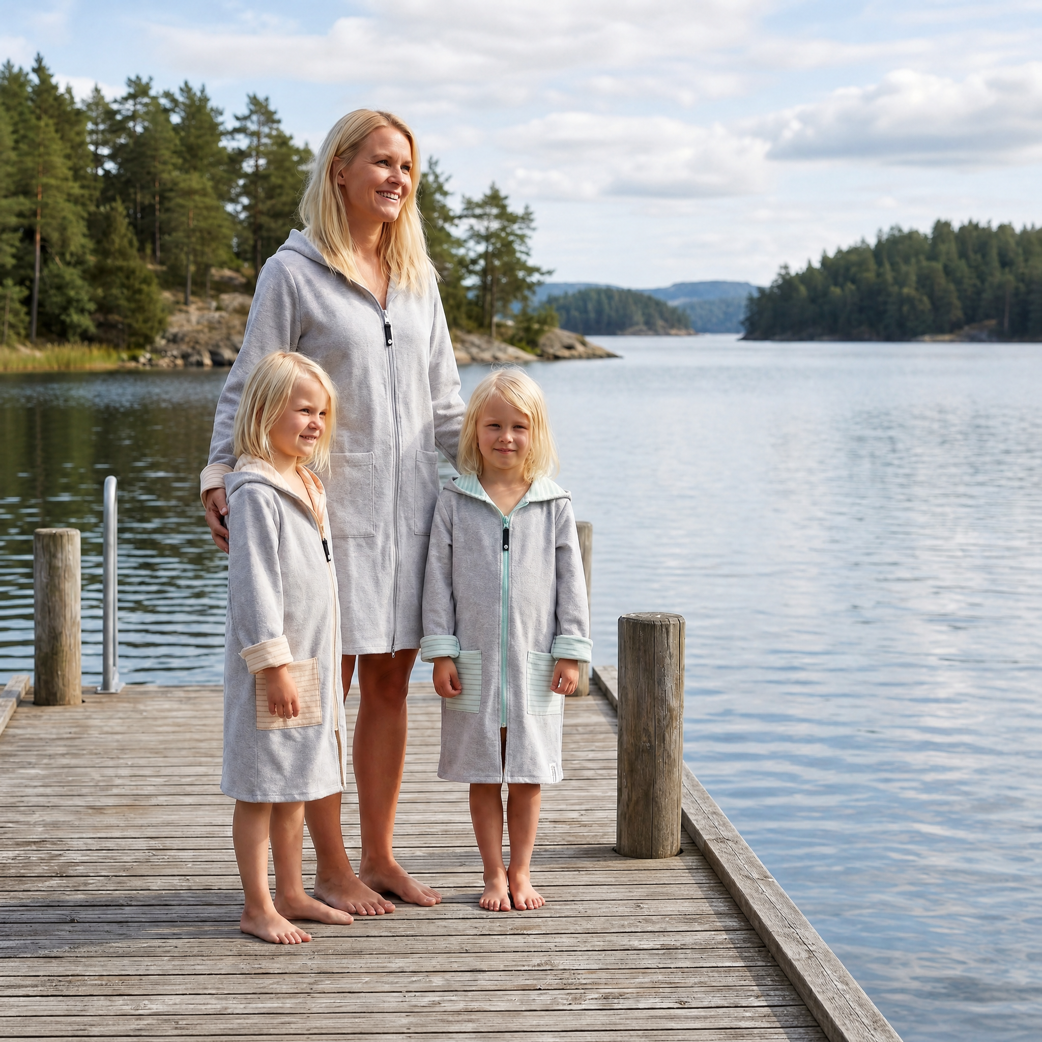 Bathrobe Women White/Beige
