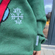 Stickad tröja med Doddi Grön