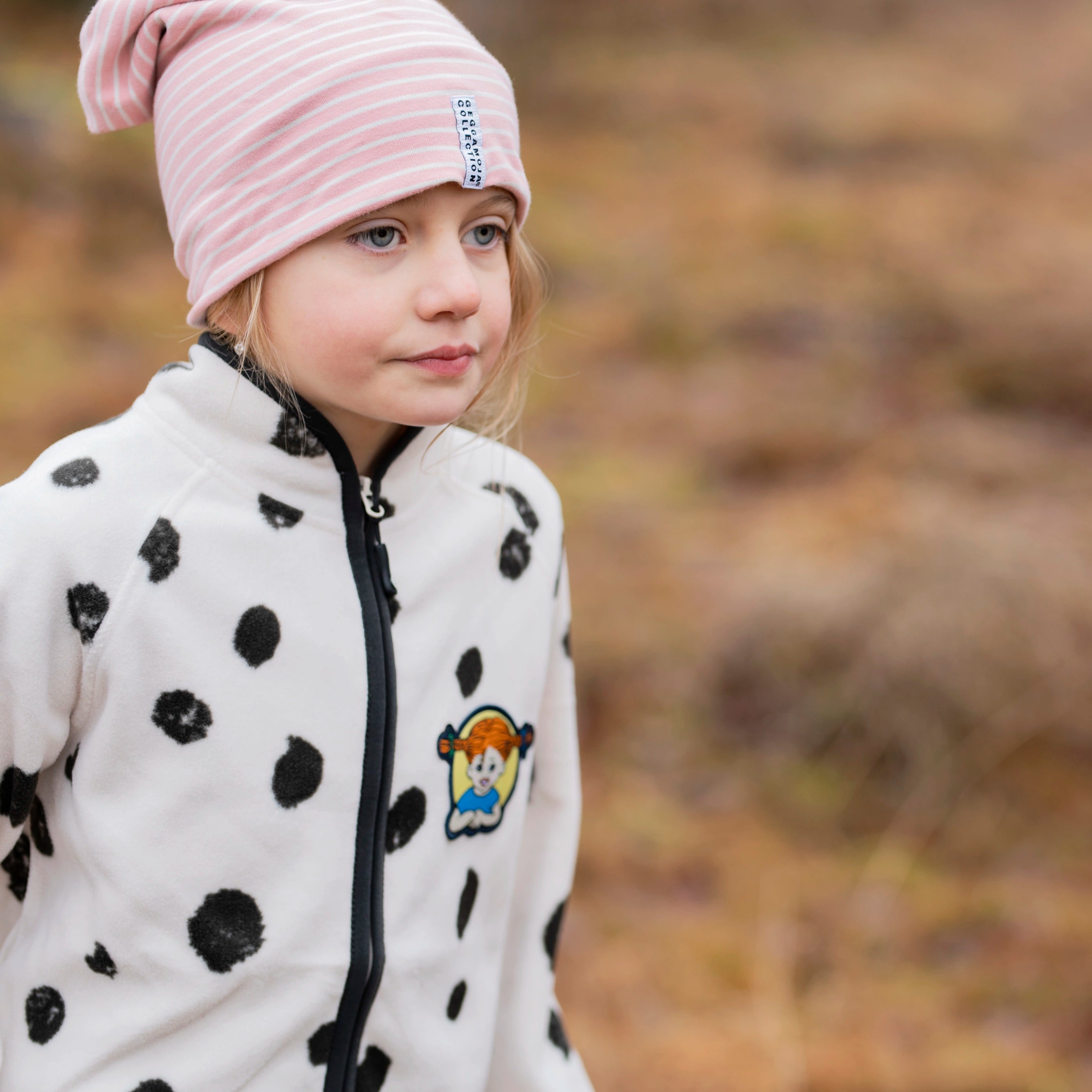 Fleecejakke Pippi Langstrømpe Hvit