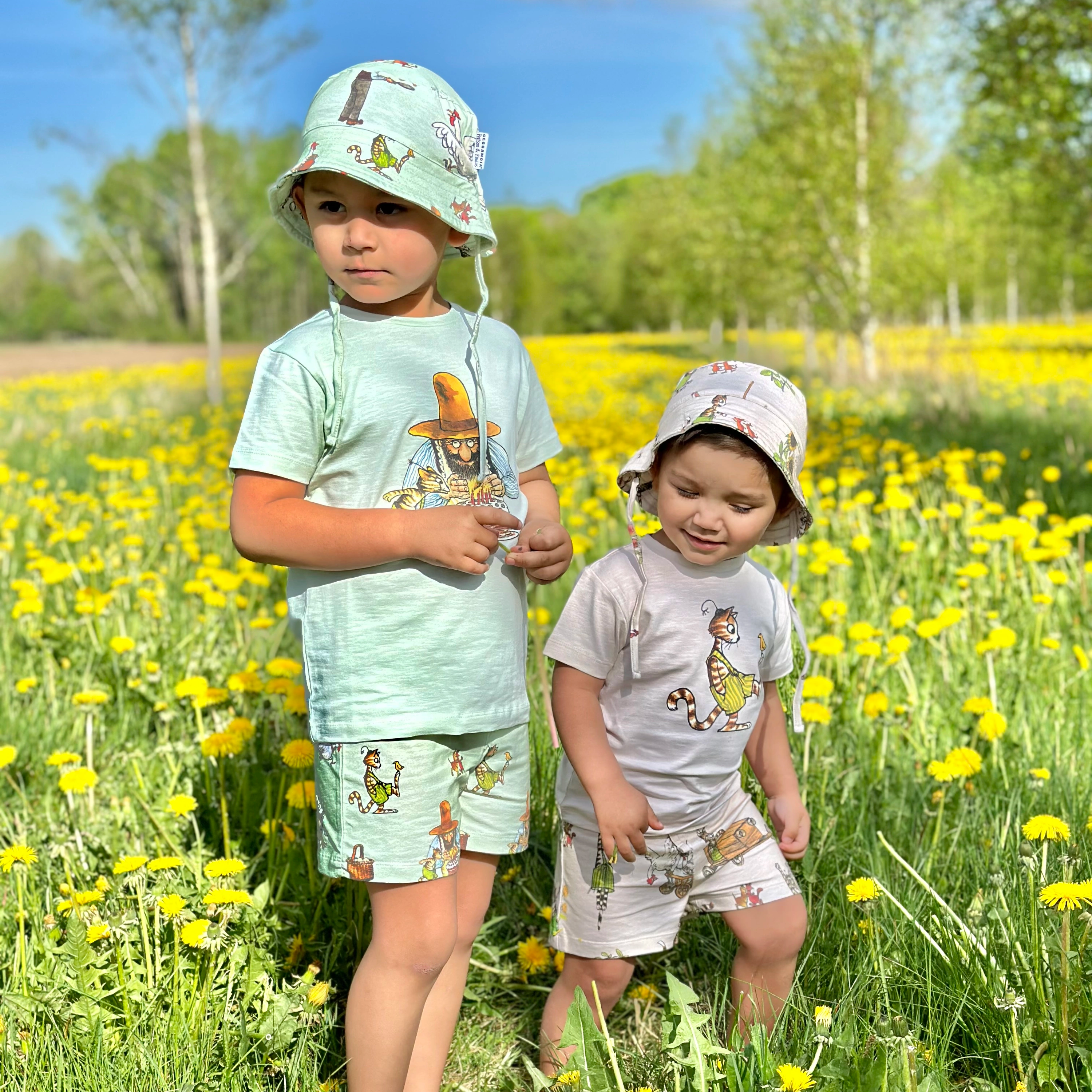 Pyjama-Set Pettersson und Findus Grün