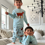 Tvådelad Pyjamas Mamma Mu och Kråkan Mint/Vit