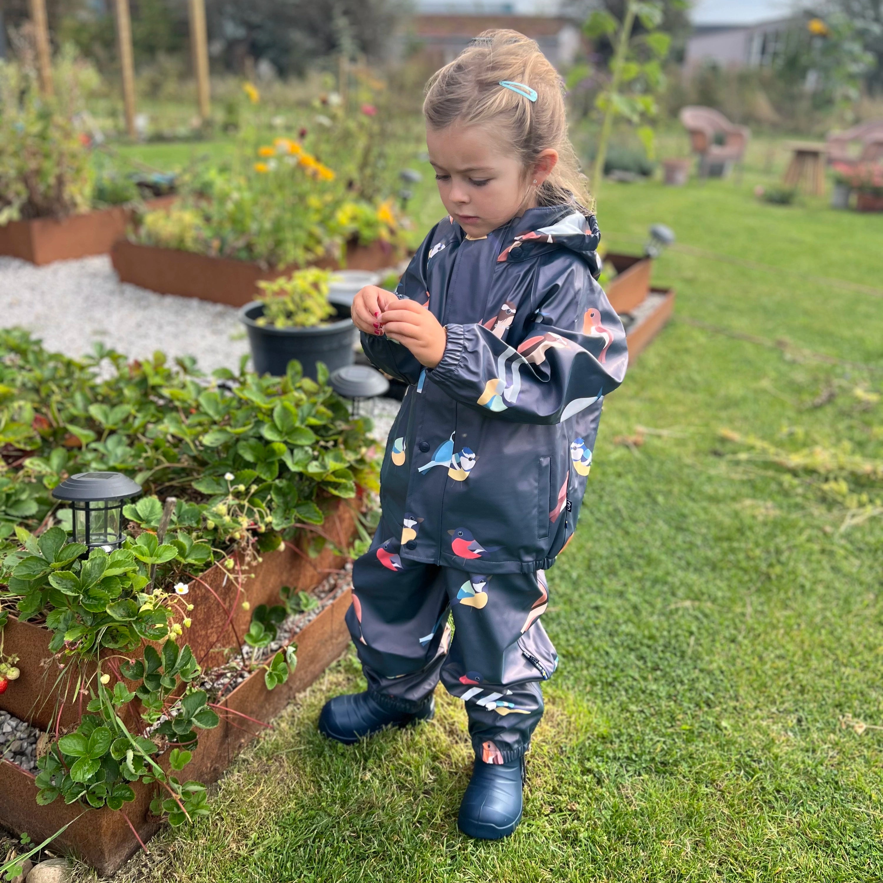 Regnsett ofodrat Birds Navy