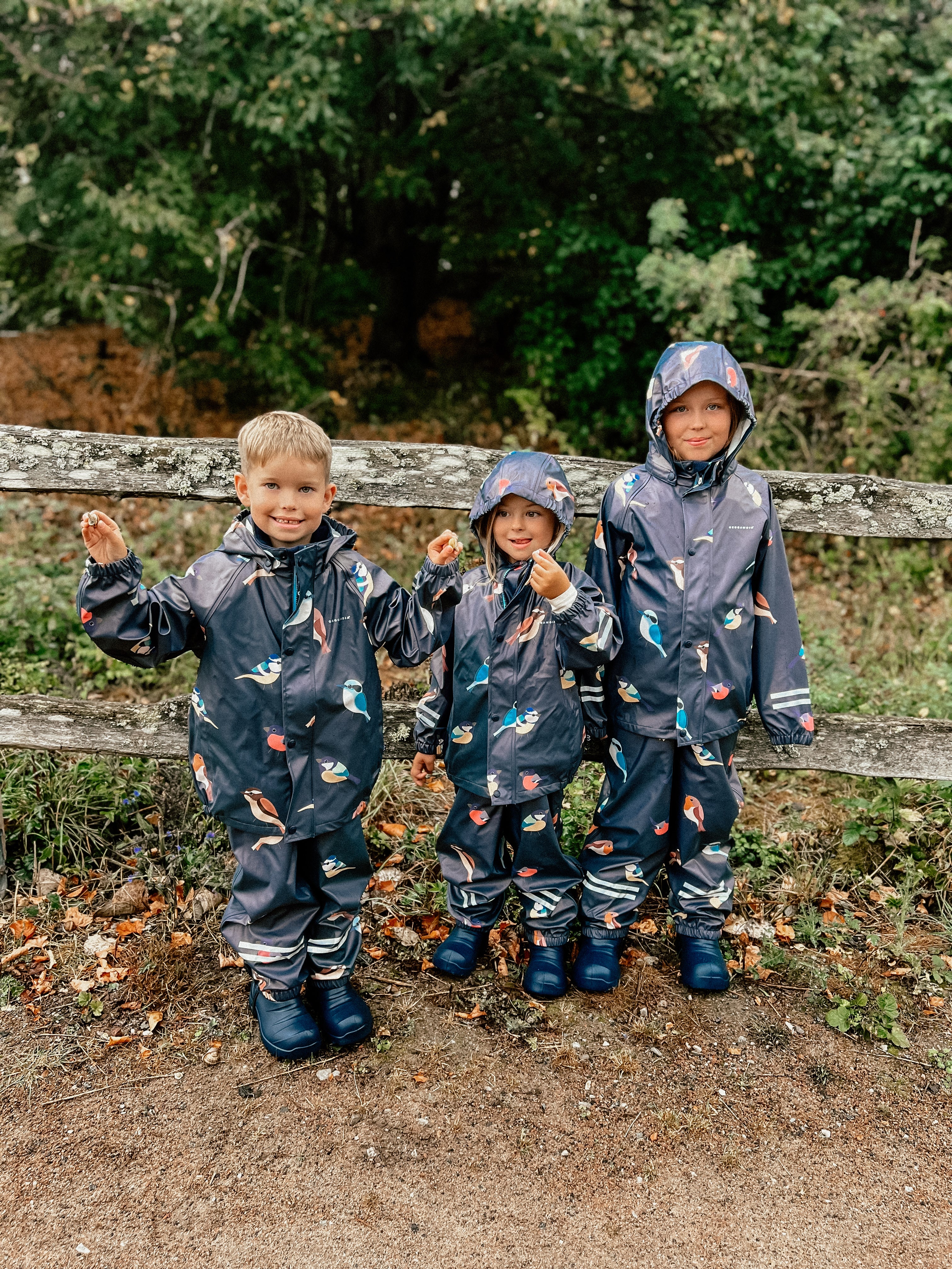 Regnsett ofodrat Birds Navy