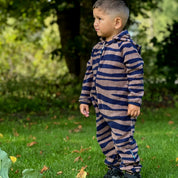Fleeceoverall Zebra Blå/Brun