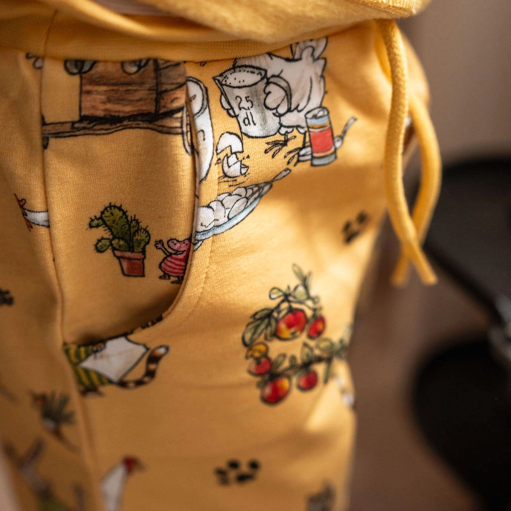 Collegeshorts Pettson och Findus Gul