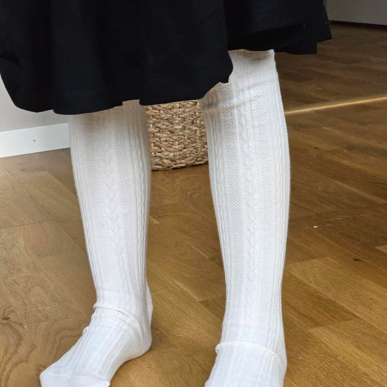 Strumpbyxor stickade Offwhite