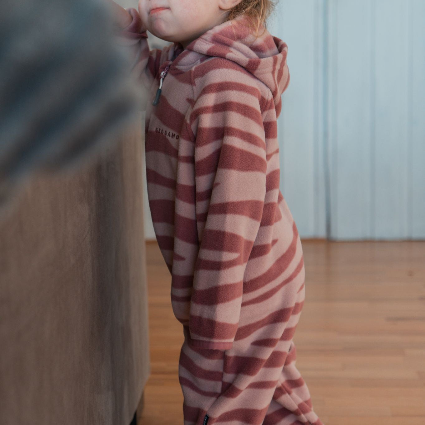 Fleece Overall Zebra Plum