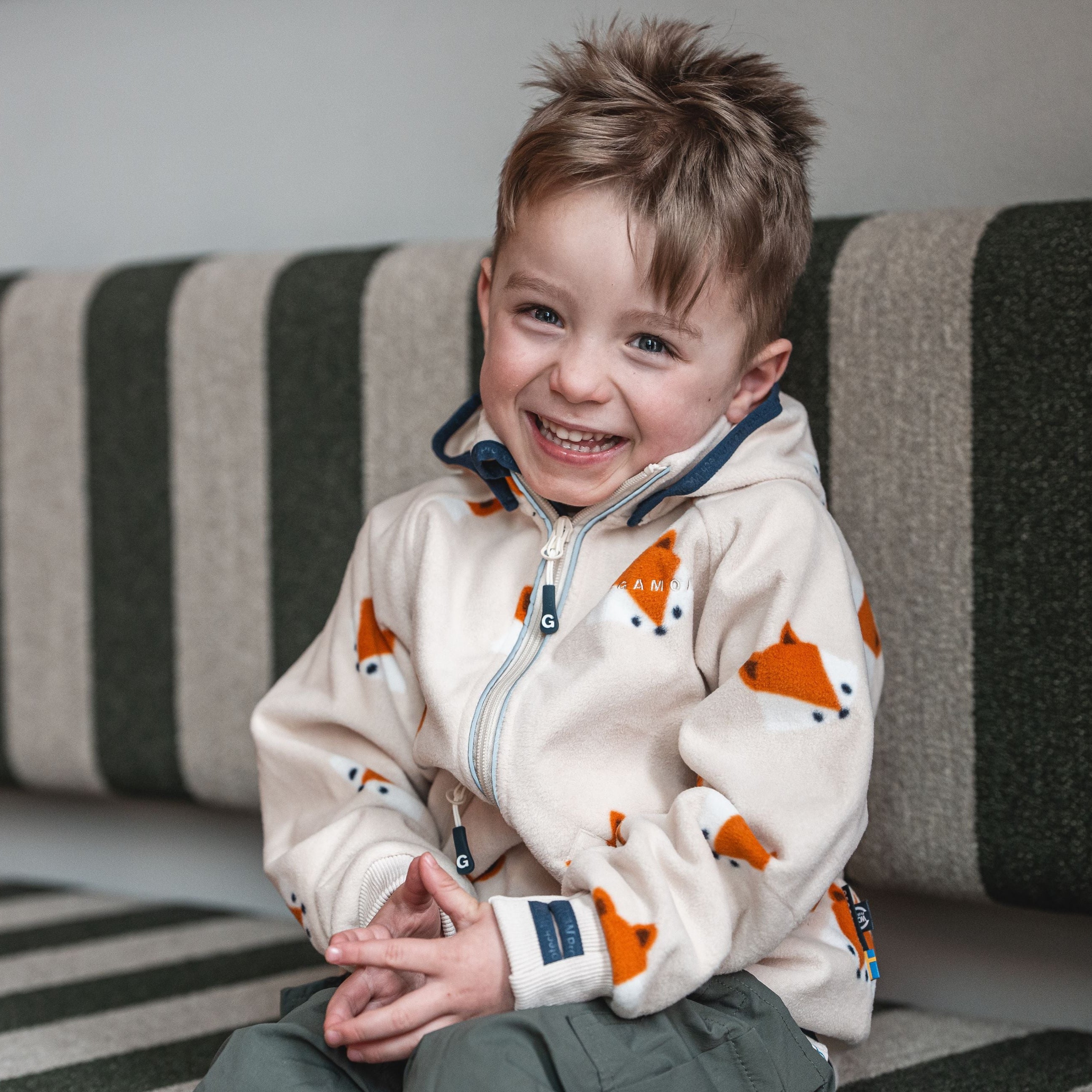 Vindfleece jacka Räv Beige