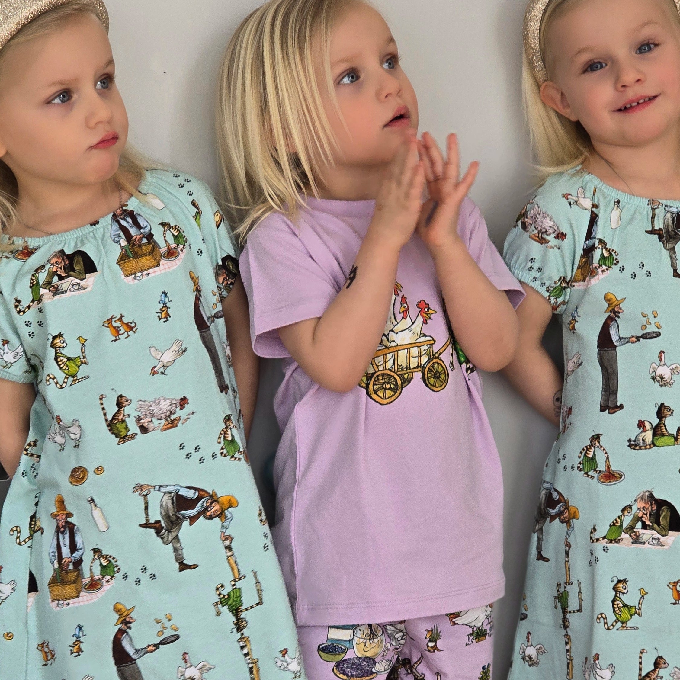 Pyjamas-set Pettson och Findus Lila