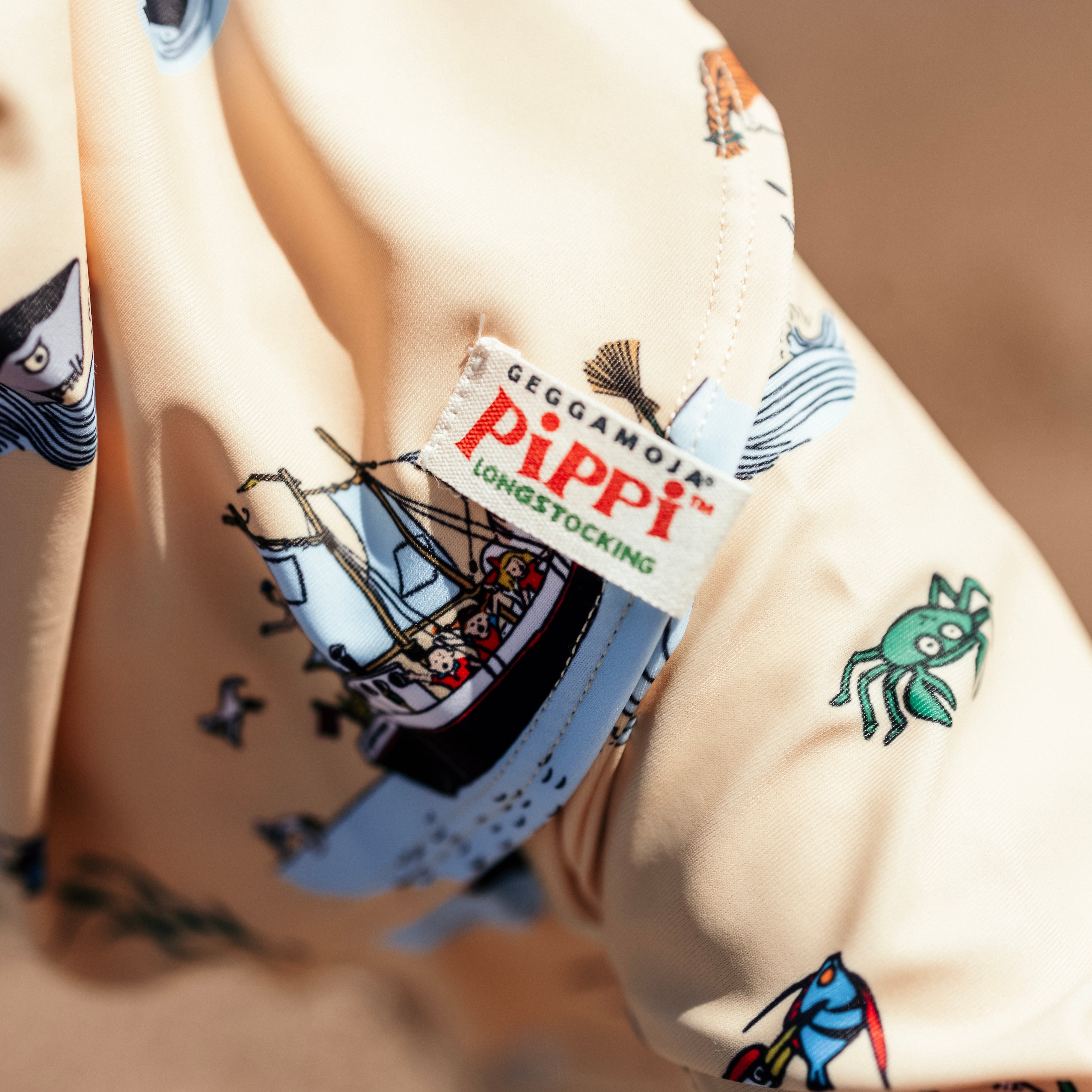 UV-Sonnenkappe Pippi Langstrumpf Gelb