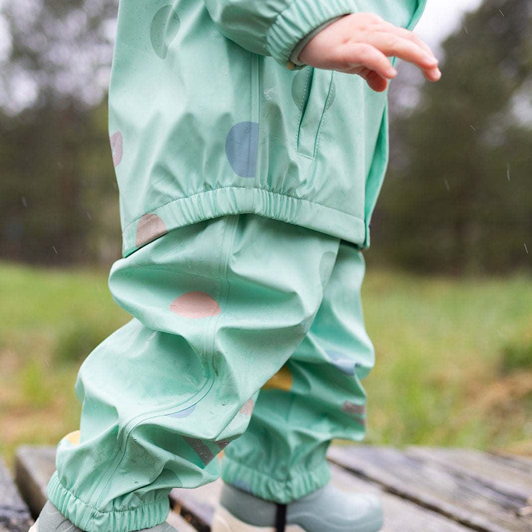 Regenkleidung Punkte Minze