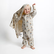 To-delt pysjamas Pippi Langstrømpe myk beige